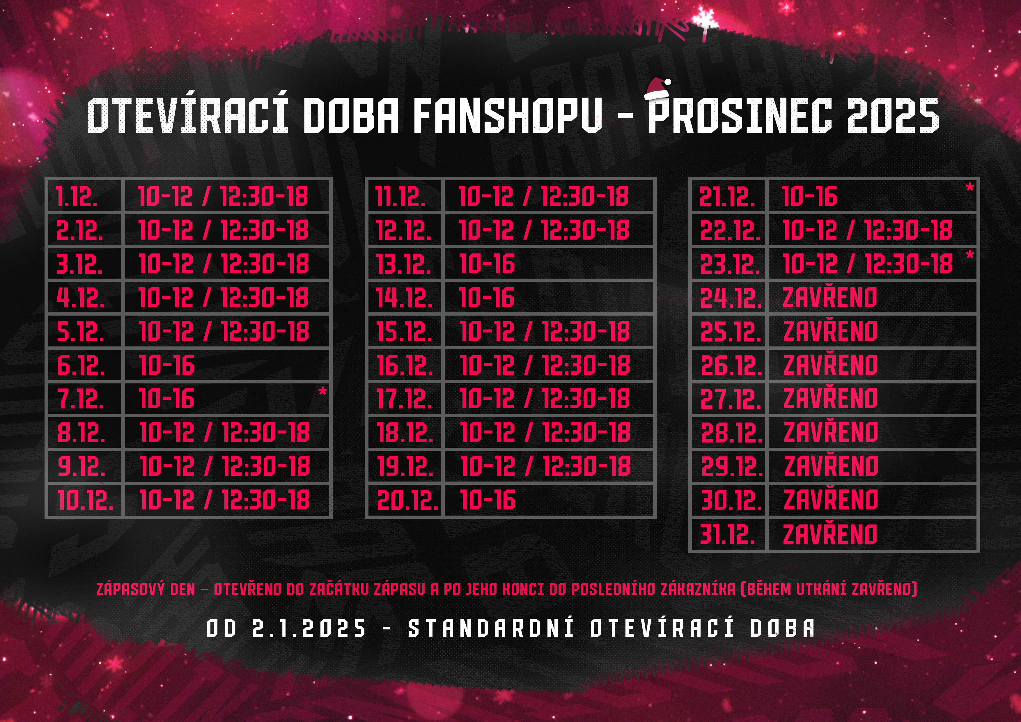 oteviraci doba fanshop_prosinec_25